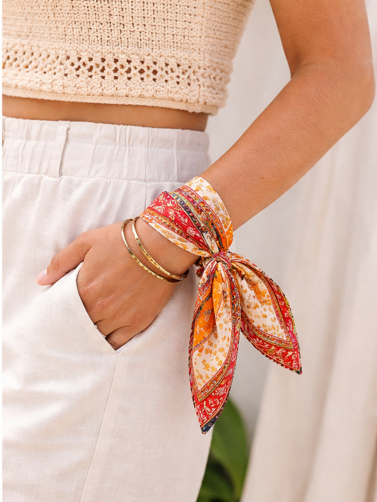 wear scarf around the wrist