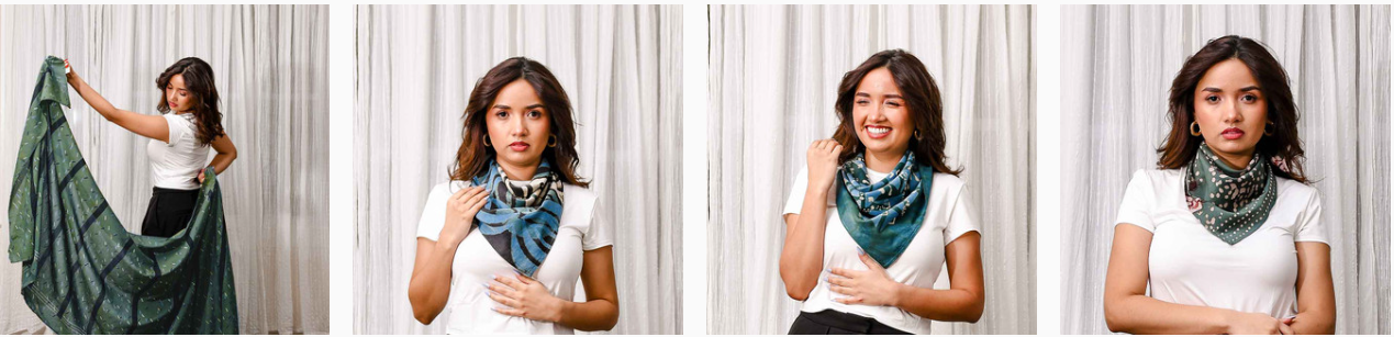 block print bandana scarves