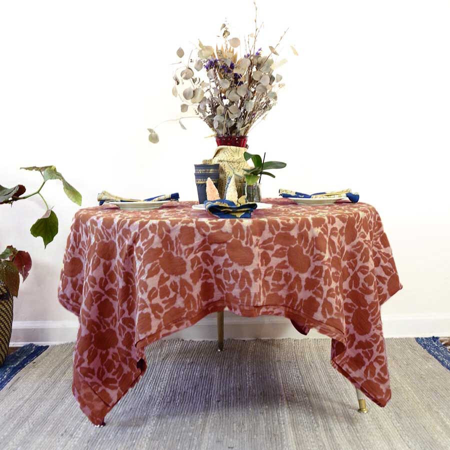 yan coral blockprint tablecloth floral easter tablecloth yan coral