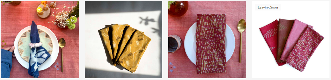 block print table linens