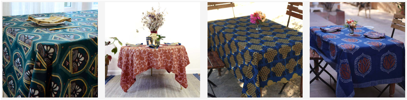 block print tablecloths