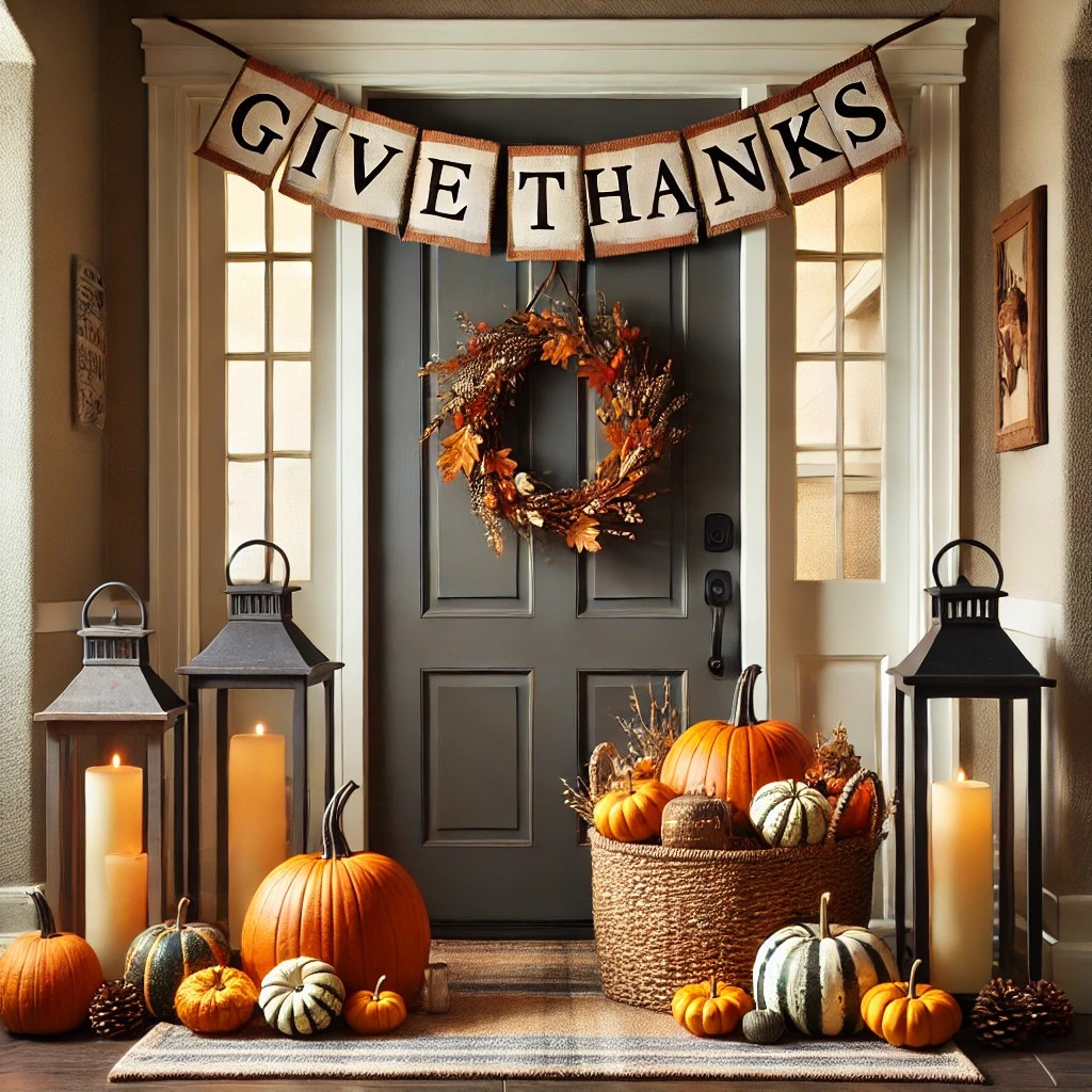 Thanksgiving decor ideas entryway