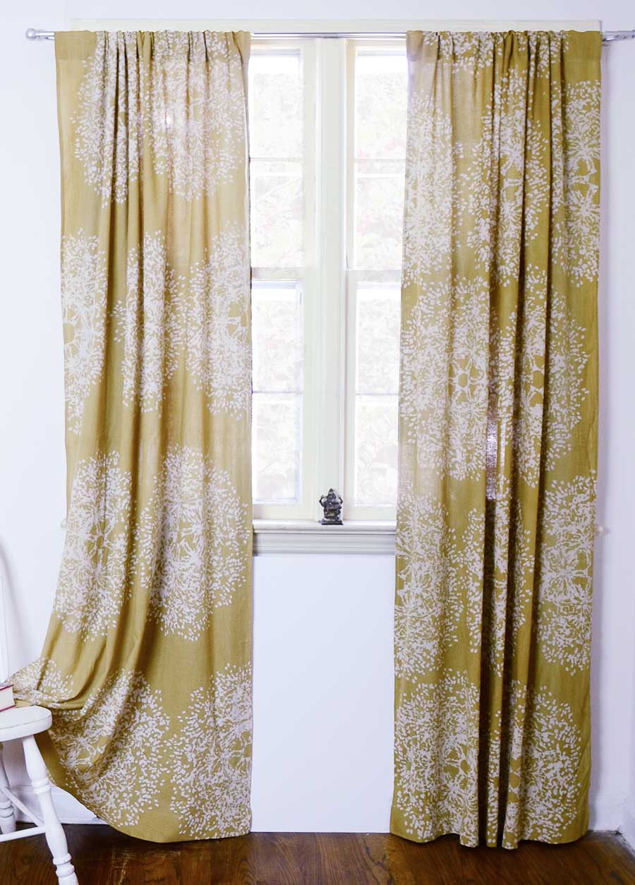 Forest Tree Window Curtain with Rod Pocket
