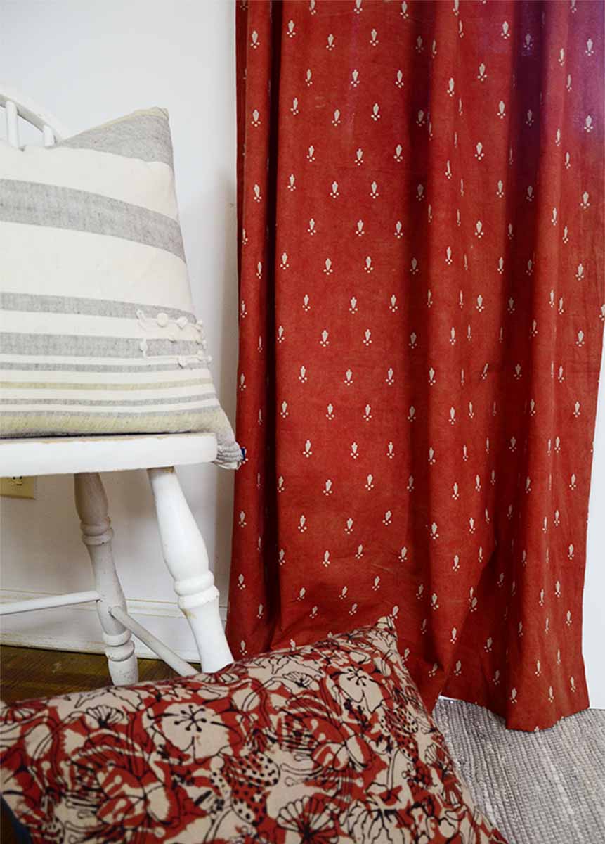 Block Print Window Curtains